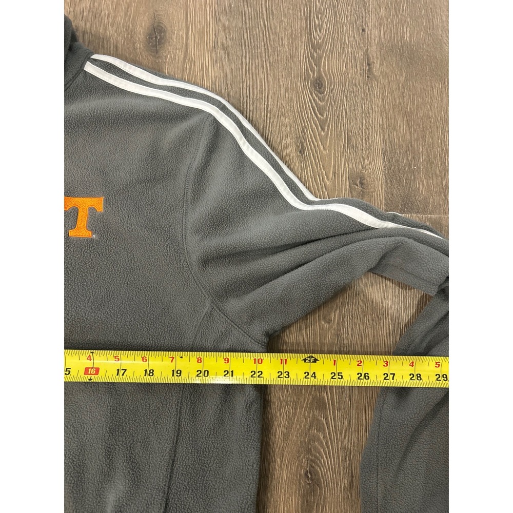 Adidas Mens Tennessee Volunteers Quarter Zip Fleece Pullover Gray Large NCAA - Picture 8 of 9